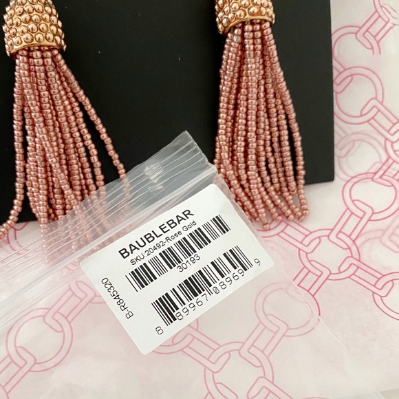 NWT Baublebar Piñata Tassel Drops, Rose Gold - Picture 13 of 14